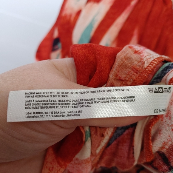 Anthropologie Red and Blue Midi Dress - Picture 10 of 14